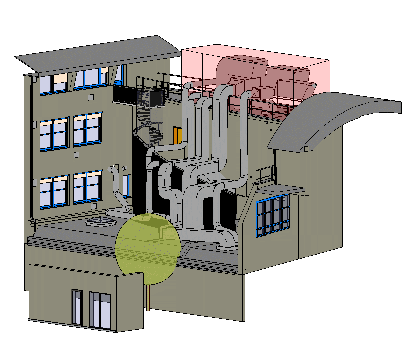 Modélisation d'une cour technique sous REVIT