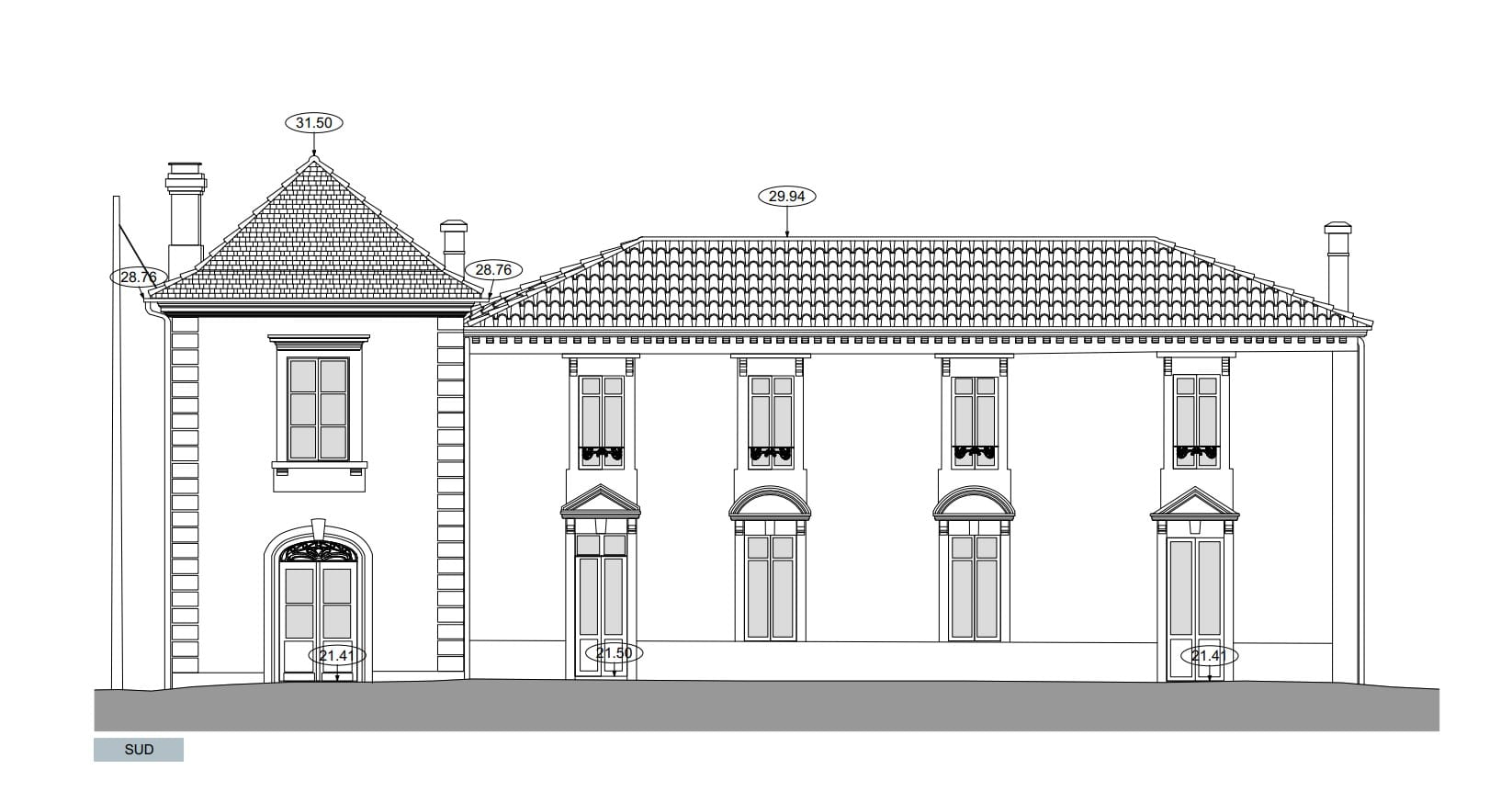 façade d'une maison individuelle à rénover