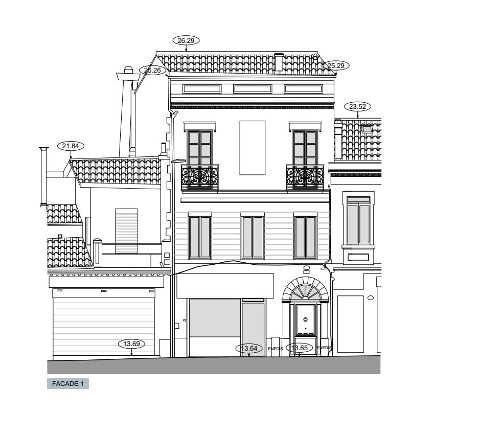 facade sur rue à bordeaux dans le cadre d'un ravalement de façade