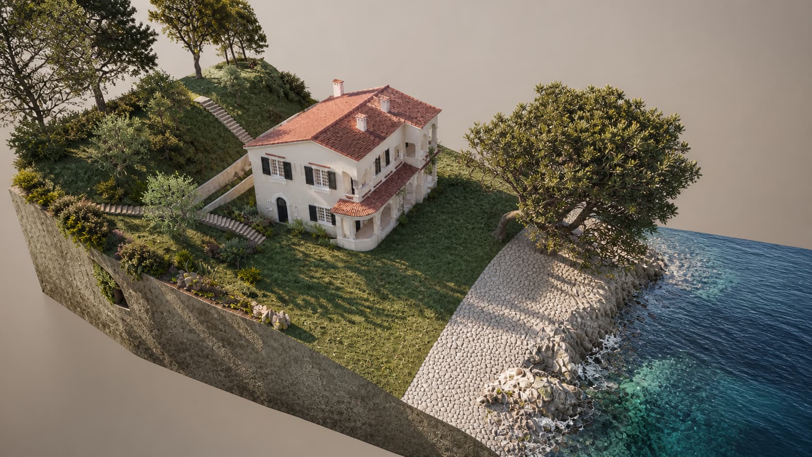 Une maison au cap ferret modélisée sur Archicad
