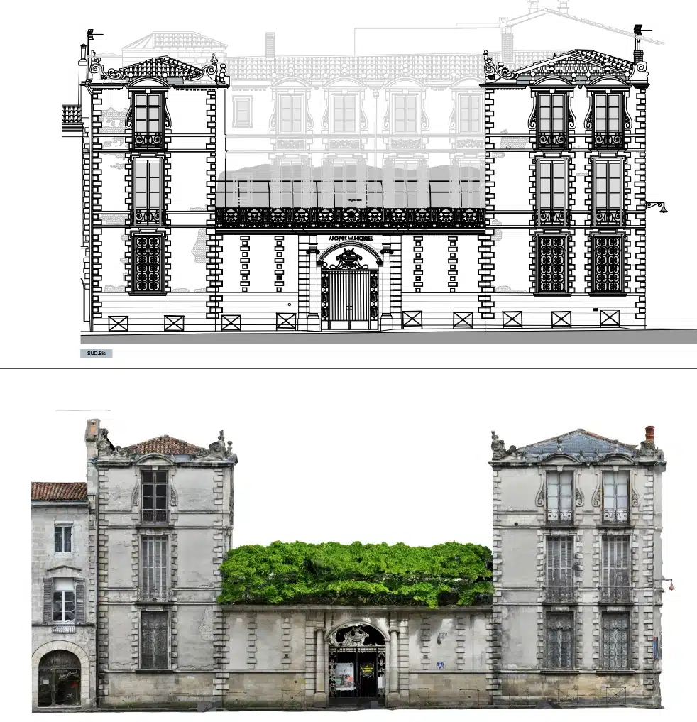 De l'orthophoto drone reconstituée par photogrammétrie au livrable dwg pour un architecte du patrimoine.